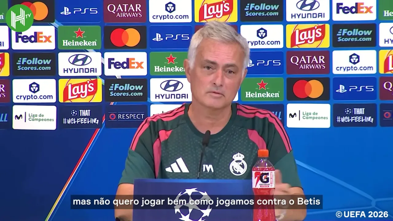 Mourinho projeta estreia contra a Inter na Champions: “Só quero vencer”
