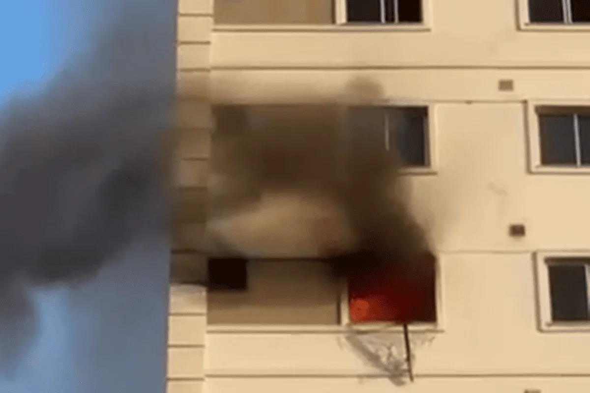 Incêndio em quarto de apartamento faz prédio ser evacuado em Taguatinga