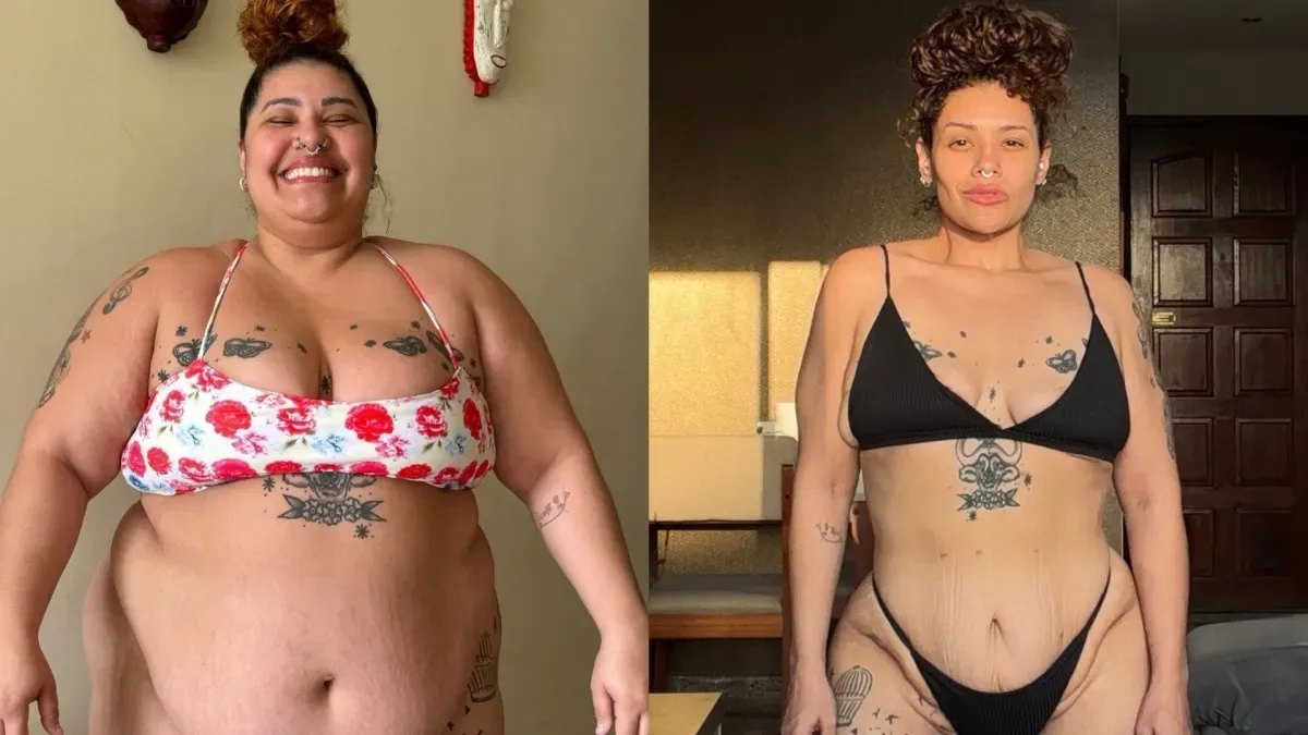 Thais Carla exibe corpo de maiô após perder 120 kg: “Não deixo de viver”