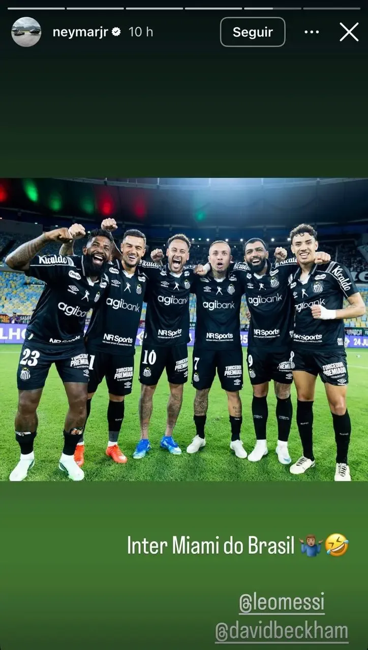Neymar chama Santos de ‘Inter Miami do Brasil’ e manda recado para Messi e Beckham
