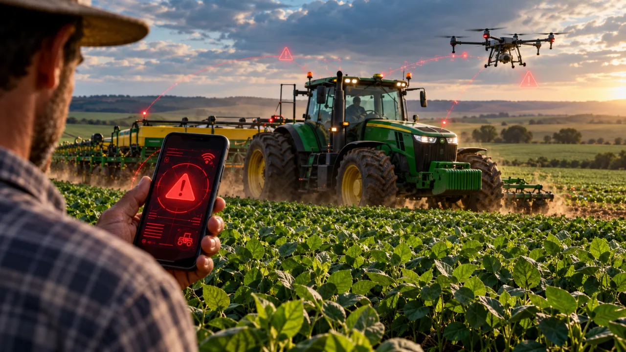 Onda global de ataques hackers acende alerta para tratores, drones e sistemas do agronegócio
