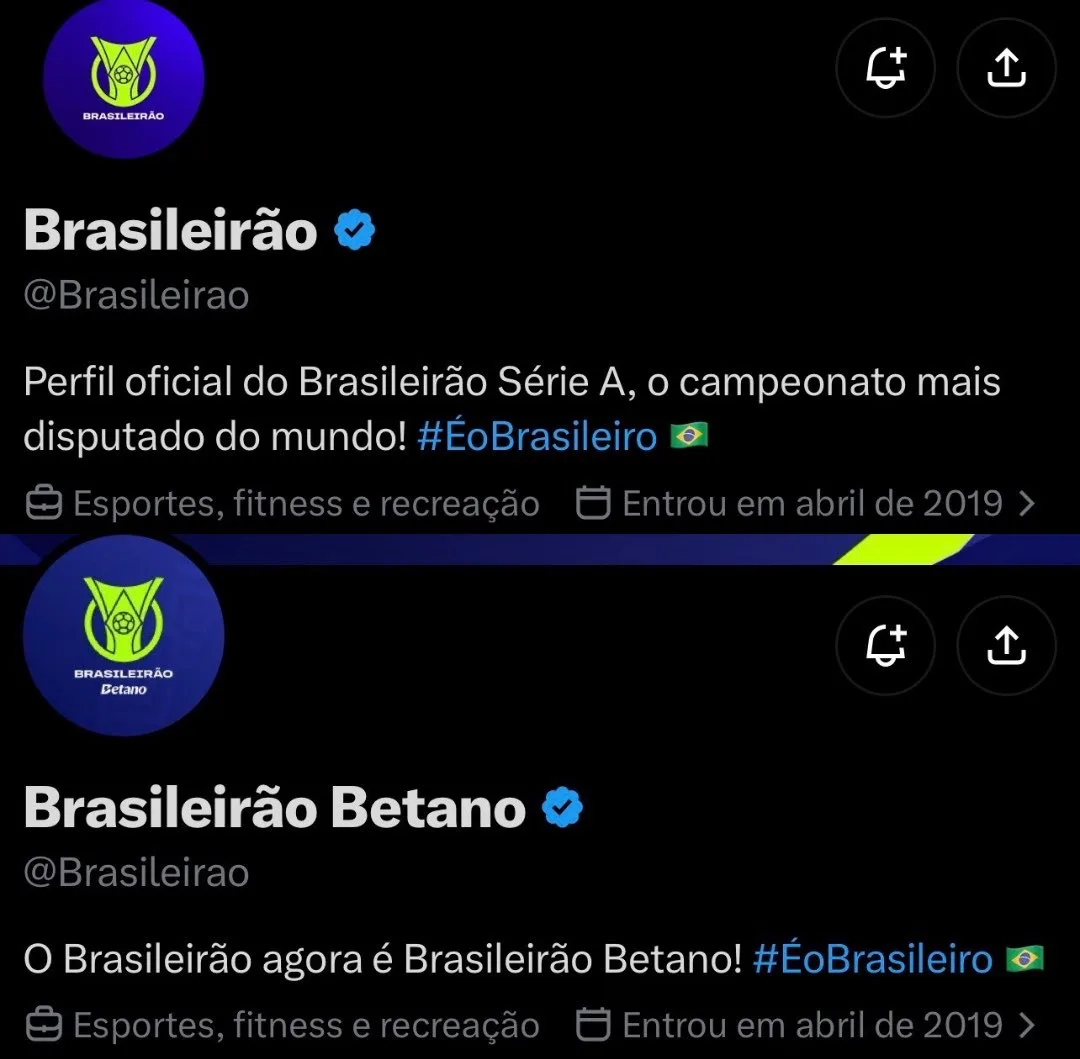 Brasileirão retira nome de casas de aposta das redes sociais