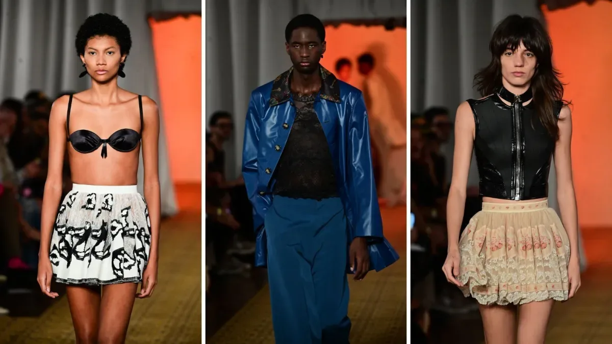 Alice Carvalho desfila pela 1ª vez no SPFW com look de couro ousado