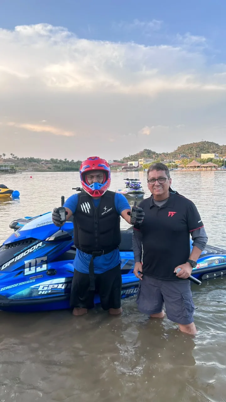 Piloto bate recorde brasileiro de jet ski durante competição no Maranhão