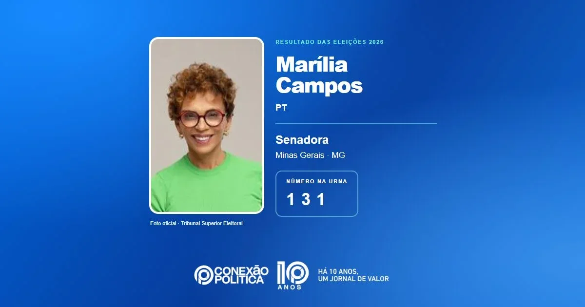 Eleições 2026: Marília Campos, do PT, é eleita senadora em MG com 3.990.864 votos
