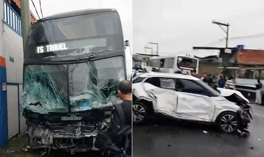 Motorista infarta, morre ao volante e provoca acidente com 22 veículos na Via Dutra