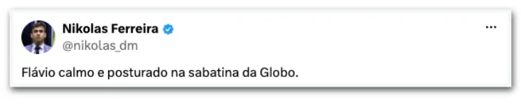 “O cara tá afiado”: aliados elogiam Flávio após entrevista à “Globo”