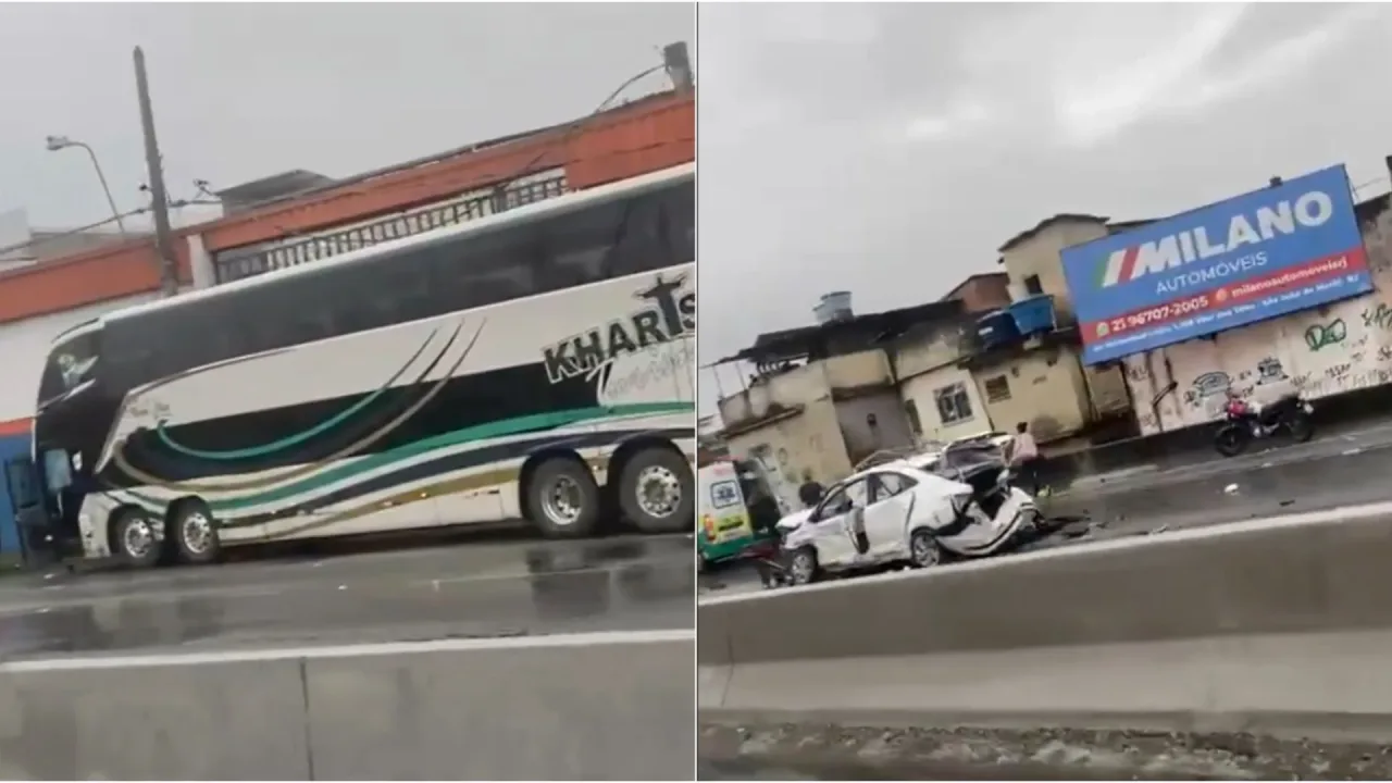 Motorista morre ao volante e causa engavetamento na Dutra