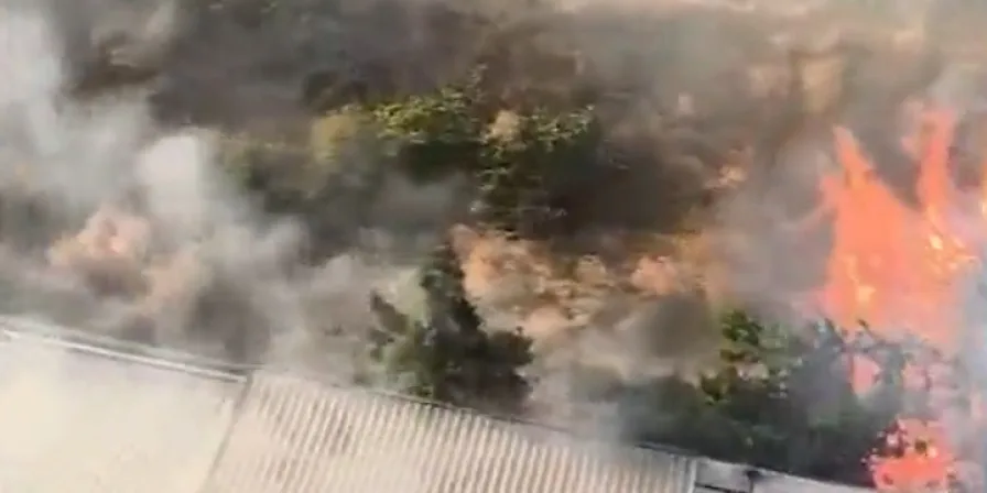 Incêndio atinge área de vegetação e mobiliza Bombeiros no bairro Turu, em São Luís
