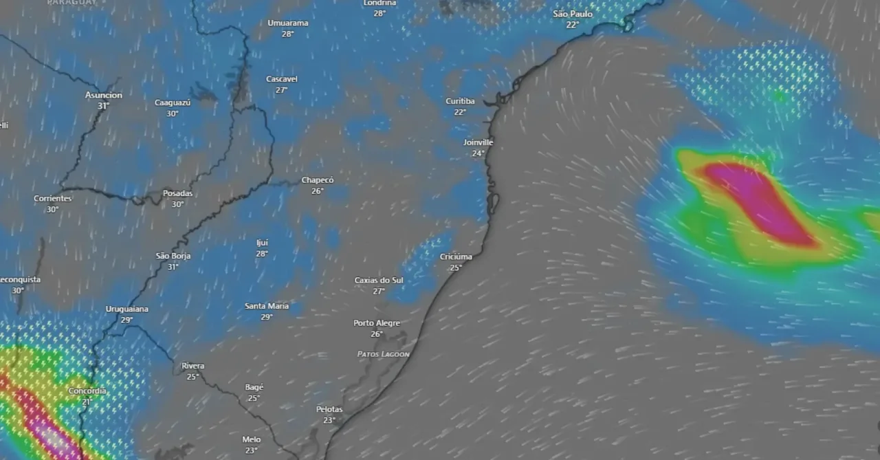 Ciclone extratropical e temporais devem atingir o Sul do Brasil; veja previsão