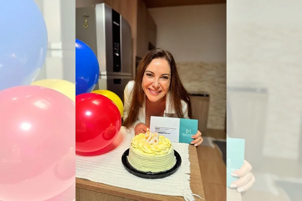 Após exame, criadora 60+ comemora idade biológica de 28 anos com festa