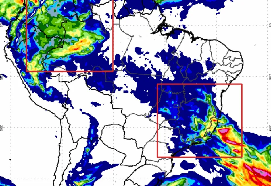 Chuva persistente e frio de 3 °C marcam o fim de semana com risco de temporais e geada