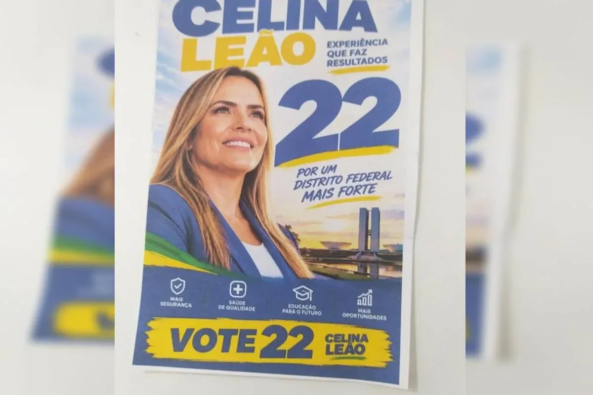Material de campanha com número 22 atribuído a Celina é encontrado no DF
